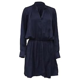 Abito Mini a Maniche Lunghe Rinka in Poliestere Blu Navy di Zadig & Voltaire