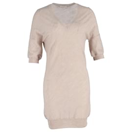 Vestido Mini V-neck em Linho Bege da Chloé