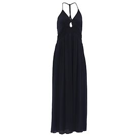 Ba&Sh Cha Cutout Maxi Dress in Black Cupro