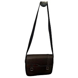 Bolsa transversal Gucci de camurça e couro marrom