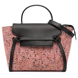 Celine Pink Micro Tweed Umhängetasche - Céline