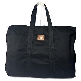 Borsa da viaggio vintage in poliestere Courreges nera