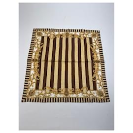 Sciarpa Striata Vintage Fendi Marrone Oro