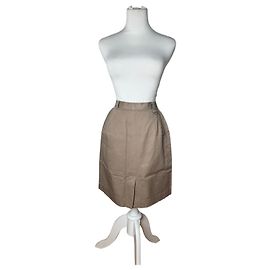 Falda de golf de lana vintage Dior marrón M