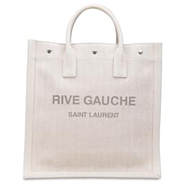 Braune Canvas Rive Gauche Nord-Süd Tote von Saint Laurent