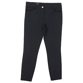 Pantalones rectos Escada en seda negra