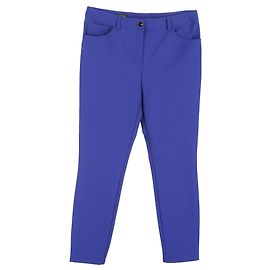 Pantalones rectos Escada en seda azul