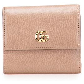 Portafoglio in pelle Gucci GG Marmont a tre pieghe
