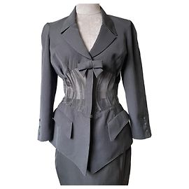 Thierry Mugler Completo Gonna Corsetto Nero