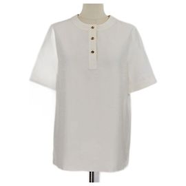 Camicia Jadyn in seta crema a maniche corte Loro Piana