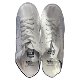 Baskets Balenciaga x Adidas Stan Smith en cuir blanc 38