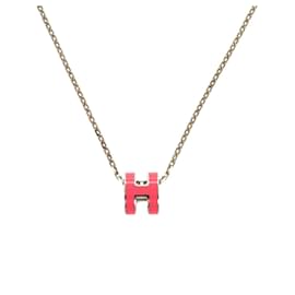 Collier Hermès Pop H Mini Rose Tropic Argent