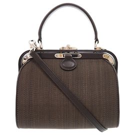 Autre Marque Handtasche/Schultertasche aus Pferdehaarleder in Dunkelbraun Comtesse