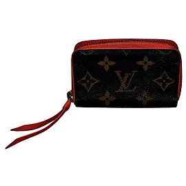 Louis Vuitton Monogram Poppy Multicartes Geldbörse Koralle