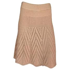 Falda de punto Chloé algodón rosa arena