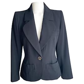 Blazer en laine noir Yves Saint Laurent Rive Gauche