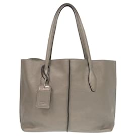 Graue Tote-Tasche aus Kalbsleder von Tod's