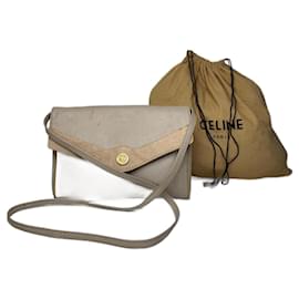 Céline Borsa a tracolla in pelle vintage Celine Paris bianca / ecru
