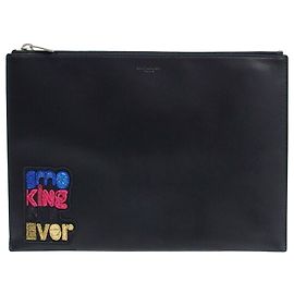 Pochette in pelle media con zip Saint Laurent