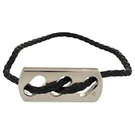 Bracelet charm Hermès noir et argent