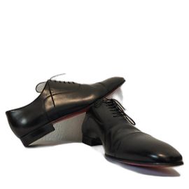 Christian Louboutin Greggo Scarpe Stringate in Pelle Nera