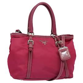 Prada Umhängetasche Tessuto mit Leder-Gürtel Mittel