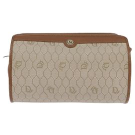 Borsa a spalla vintage Honeycomb in tela e pelle Christian Dior