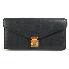 Cartera Larga Louis Vuitton en Cuero Negro