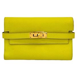 Hermès Kelly Kompakte Leder Bifold Geldbörse