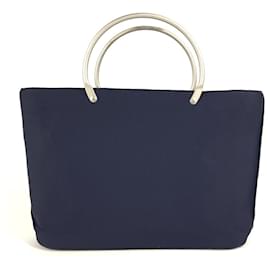 Bolso tote de poliamida azul marino Chanel