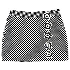 Minifalda Moschino Jeans a cuadros blanco y negro