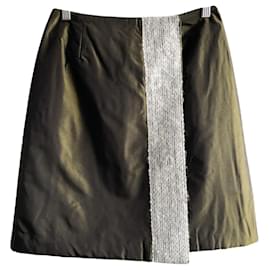 Thierry Mugler Puffer Wickelrock Khaki