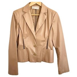 Valentino Garavani Bikerjacke aus Leder beige