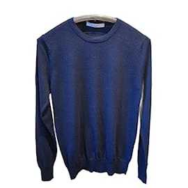 GIVENCHY Merinowoll Pullover Rundhals Marineblau 100% Wolle - Givenchy