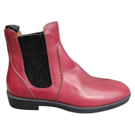 Botines Marc by Marc Jacobs de cuero rojo