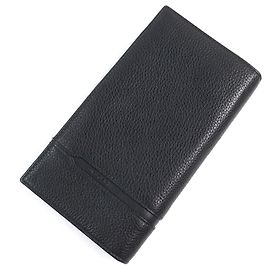 Bulgari Cartera larga de cuero con logo BVLGARI OCTO en relieve