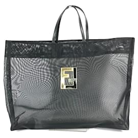 Bolso tote de malla con logo FF de Fendi