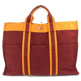 Hermès Bolso Tote Foul Tou MM Bicolor HERMES Festival Francés Hawái 2002