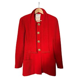 Chanel Tweedjacke rot