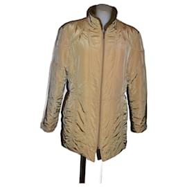 Chaqueta acolchada Trussardi beige dorado talla 46