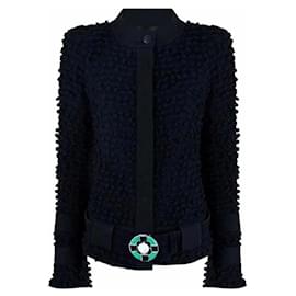 Chaqueta de tweed Chanel con cinturón Gripoix FR 42