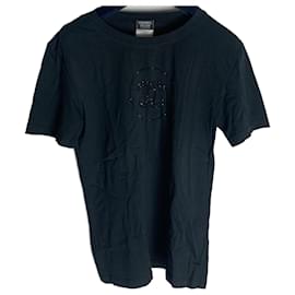 CHANEL UNIFORM Tシャツ ブラック 46 Chanel Uniform T-shirt Black Cotton ref.712415 - Joli Closet