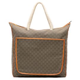 Gucci Braune GG Canvas Seil Tote