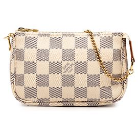 Mini Pochette Accessoires Damier Azur Bianco Louis Vuitton