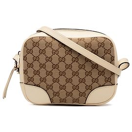 Borsa a tracolla Gucci Beige GG Canvas Bree