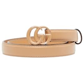 Gucci GG Marmont Gürtel aus beigem Leder