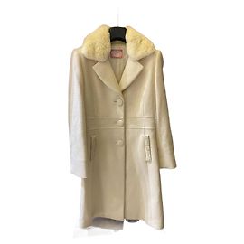 Abrigo Blumarine Bonton Blugirl de lana crema