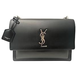 Saint Laurent Sunset Borsa in pelle nera