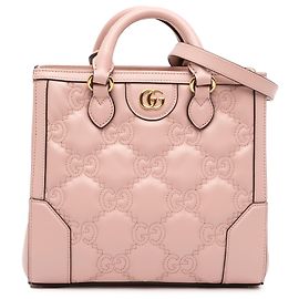 Borsa a mano Gucci Mini GG Matelassé in pelle rosa
