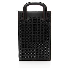 Portfolio Trictrac in pelle con borchie Christian Louboutin con manico superiore